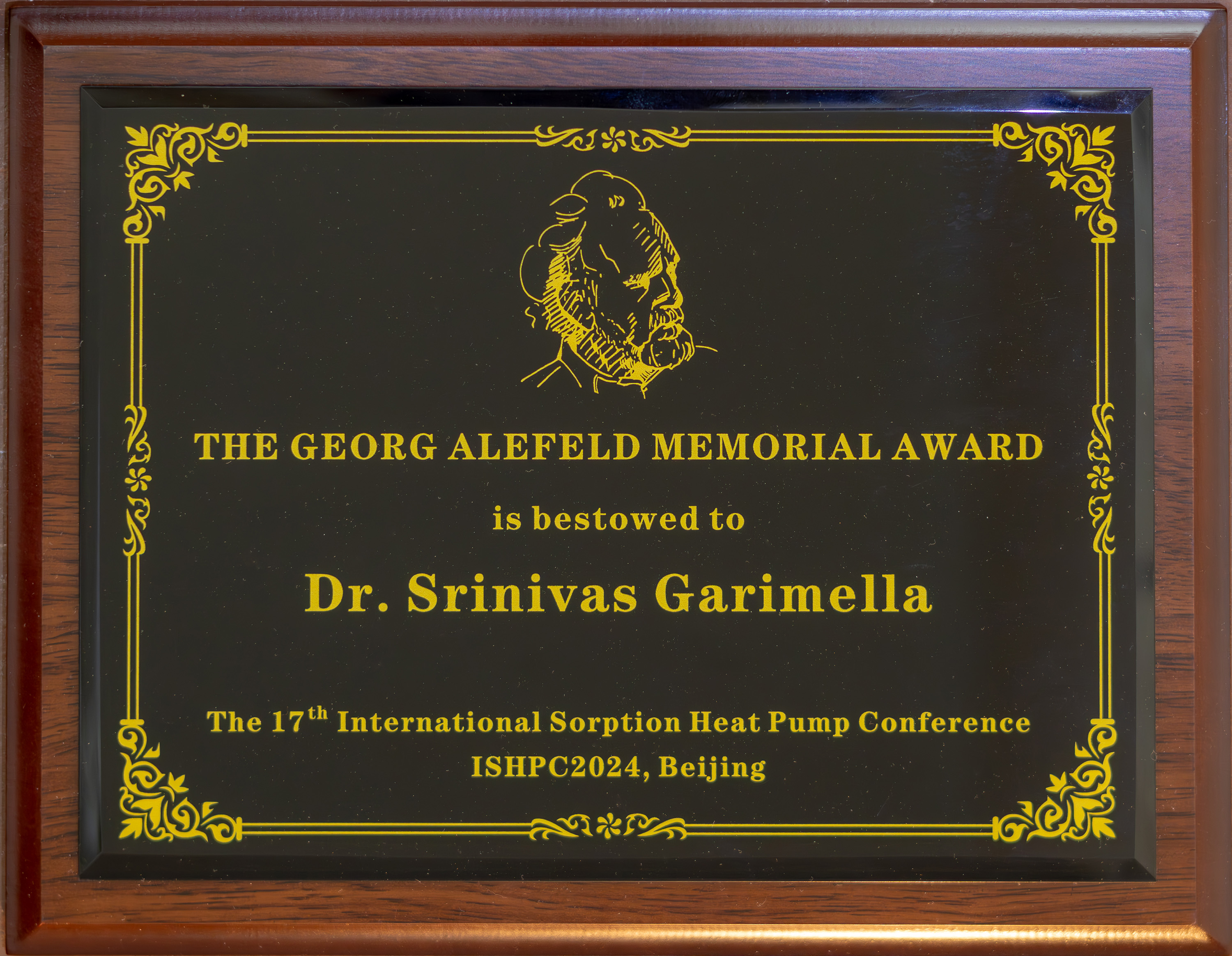 Professor Srinivas Garimella Receives Georg Alefeld Memorial Award