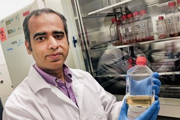 Ankur Singh in his lab